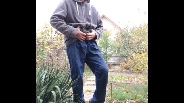 Walking in the yard