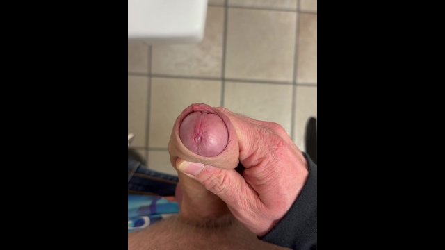Big Uncut Cock Solo Stroking..