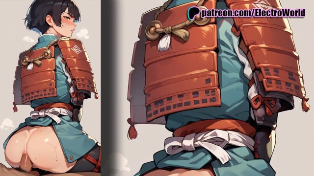 Samurai girl gets dick..
