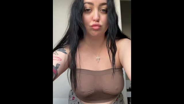 Sexy brunette with big..