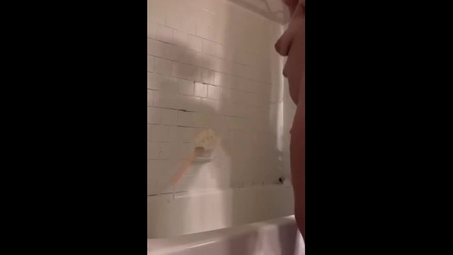 In the shower with my big..