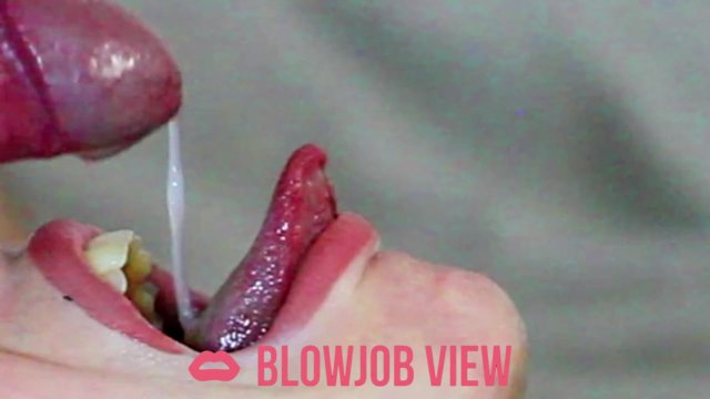 Close up girlfriend blowjob..