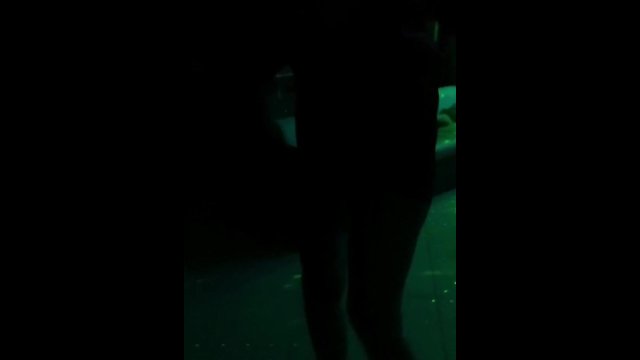 Peeping at a neighbor, she..