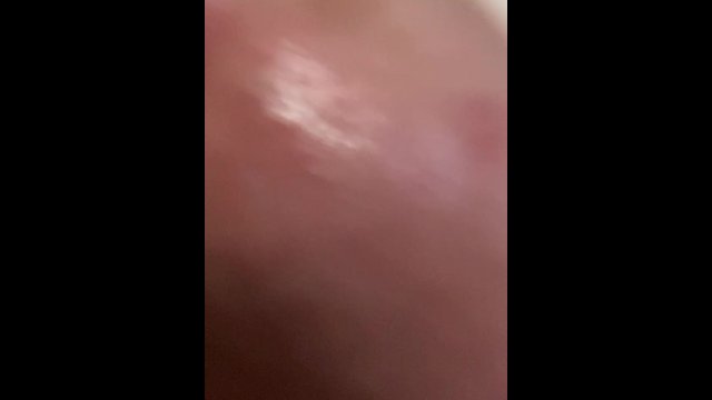 Precum leaking close up